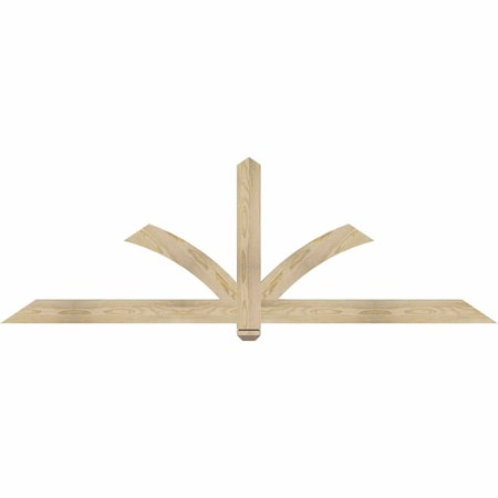 Ekena Millwork Redmond Rough Sawn Timber Gable Bracket, Douglas Fir, 84"W x 28"H x 2"D x 4"F, 8/12 Pitch GBW084X28X0204RED00RDF